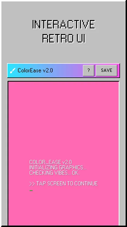 ColorEase Win95 style interface with colour picker