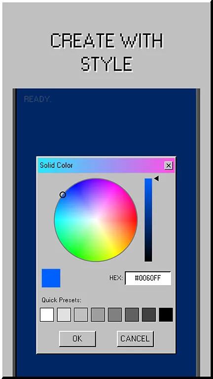 ColorEase solid colour wallpaper with HEX input
