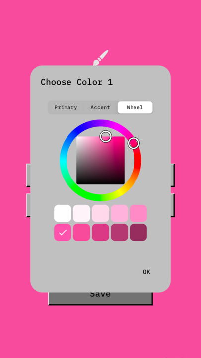 Screenshot of ColorEase gradient selector